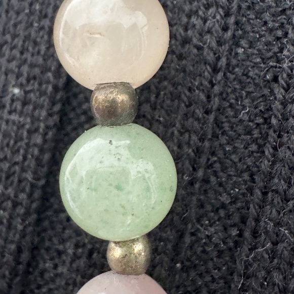 Vintage Beaded Necklace Rose Quartz Aventurine Amethyst Gemstone Natural 24" - Picture 13 of 15